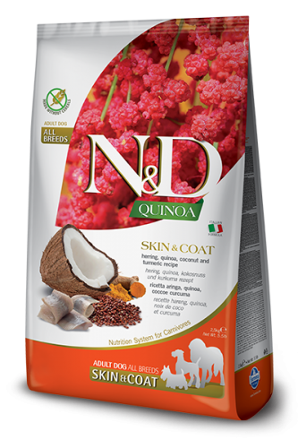 N&D Quinoa Sckin&Coat Herring,Coconut & Curcuma